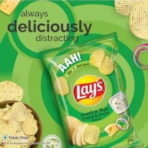 AVC LAYS CREAM ONION 80 X 48 GM