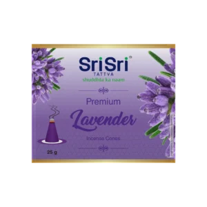 SRI SRI LAVENDAR INCENSE CONES 12 X 25 GM