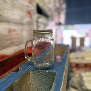AVC JUICE GLASS JAR WITH STRAW HOLE LID